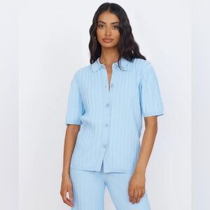 (S) SEVEN WONDERS KORA TOP SKY
BLUE, size M, women's